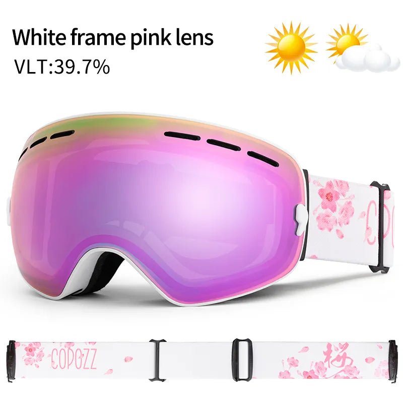 GOG-201 pro skibril - Dubbele lagen, UV400 anti-fog, Groot formaat, Sneeuwbril voor skiën en snowboarden - Bivakshop