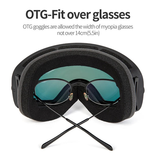 GOG-201 pro skibril - Dubbele lagen, UV400 anti-fog, Groot formaat, Sneeuwbril voor skiën en snowboarden - Bivakshop