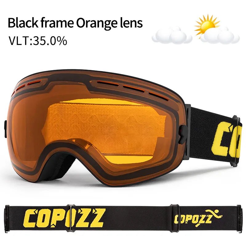 GOG-201 pro skibril - Dubbele lagen, UV400 anti-fog, Groot formaat, Sneeuwbril voor skiën en snowboarden - Bivakshop