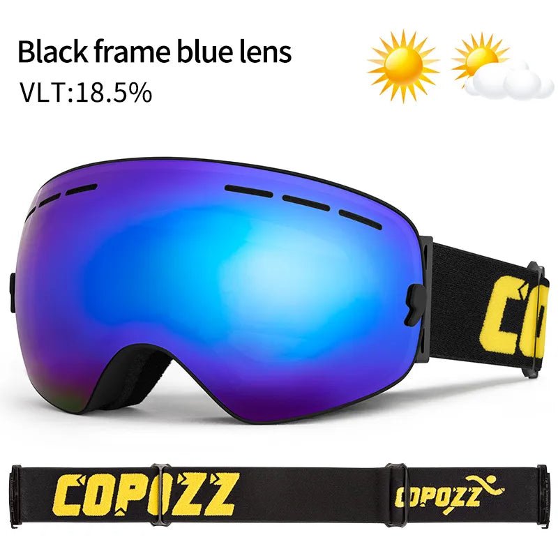 GOG-201 pro skibril - Dubbele lagen, UV400 anti-fog, Groot formaat, Sneeuwbril voor skiën en snowboarden - Bivakshop