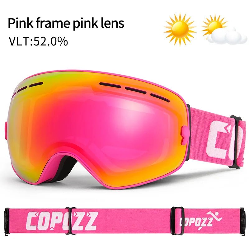 GOG-201 pro skibril - Dubbele lagen, UV400 anti-fog, Groot formaat, Sneeuwbril voor skiën en snowboarden - Bivakshop