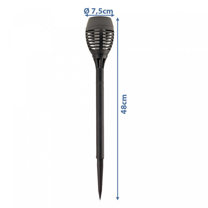 Grundig Solar Licht met Vlameffect - LED tuinlamp - Zonne-energie - Bivakshop