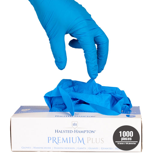 Halsted - Hampton Premium Plus Nitril Onderzoekshandschoenen - 10 dozen (1000 stuks) L - Bivakshop