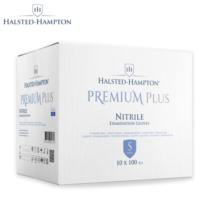 Halsted - Hampton Premium Plus Nitril Onderzoekshandschoenen - 10 dozen (1000 stuks) L - Bivakshop