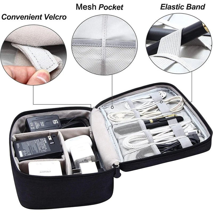 Handige digitale opbergzak USB accessoire - Waterdichte kabel organizer - Bivakshop