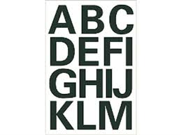 Herma zwarte letters A-Z 25mm - Zelfklevende stickers - Bivakshop