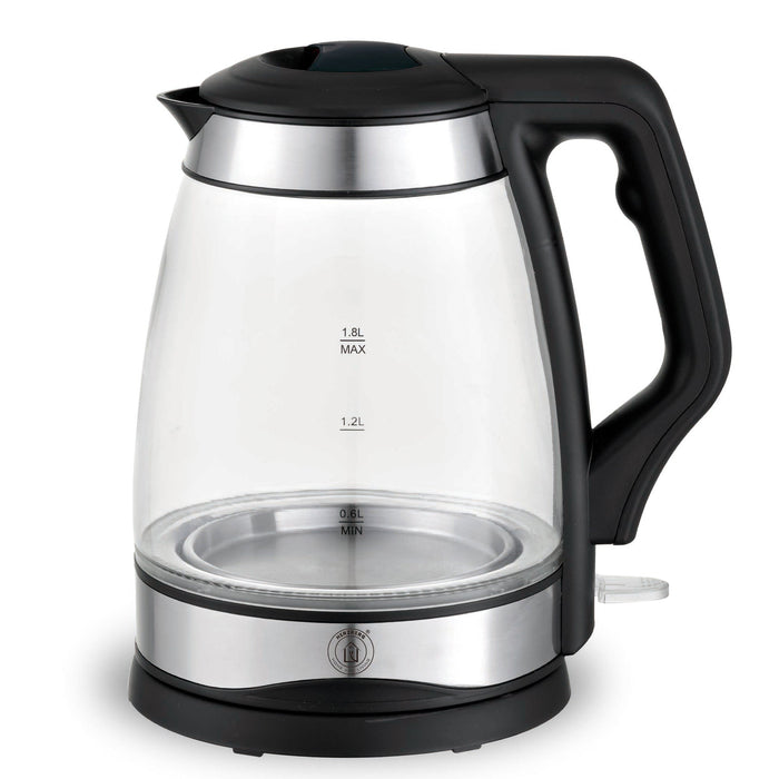 Herzberg 1.8L Elektrische Glazen Waterkoker met LED-Lichtindicator - BPA vrij - Bivakshop