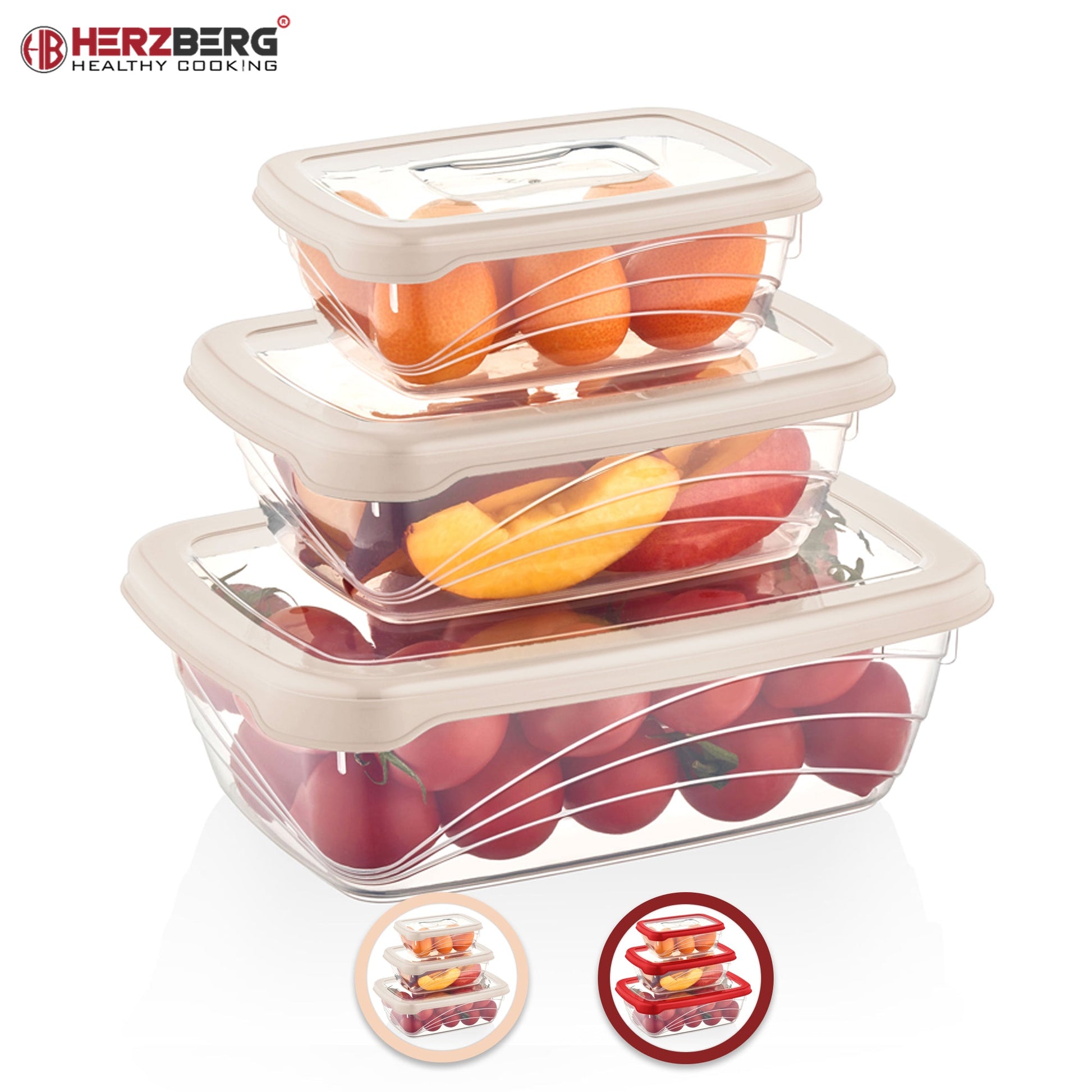 Herzberg 3 Stuks Bio Saver Box Ivoor - Opbergdozen - Bivakshop