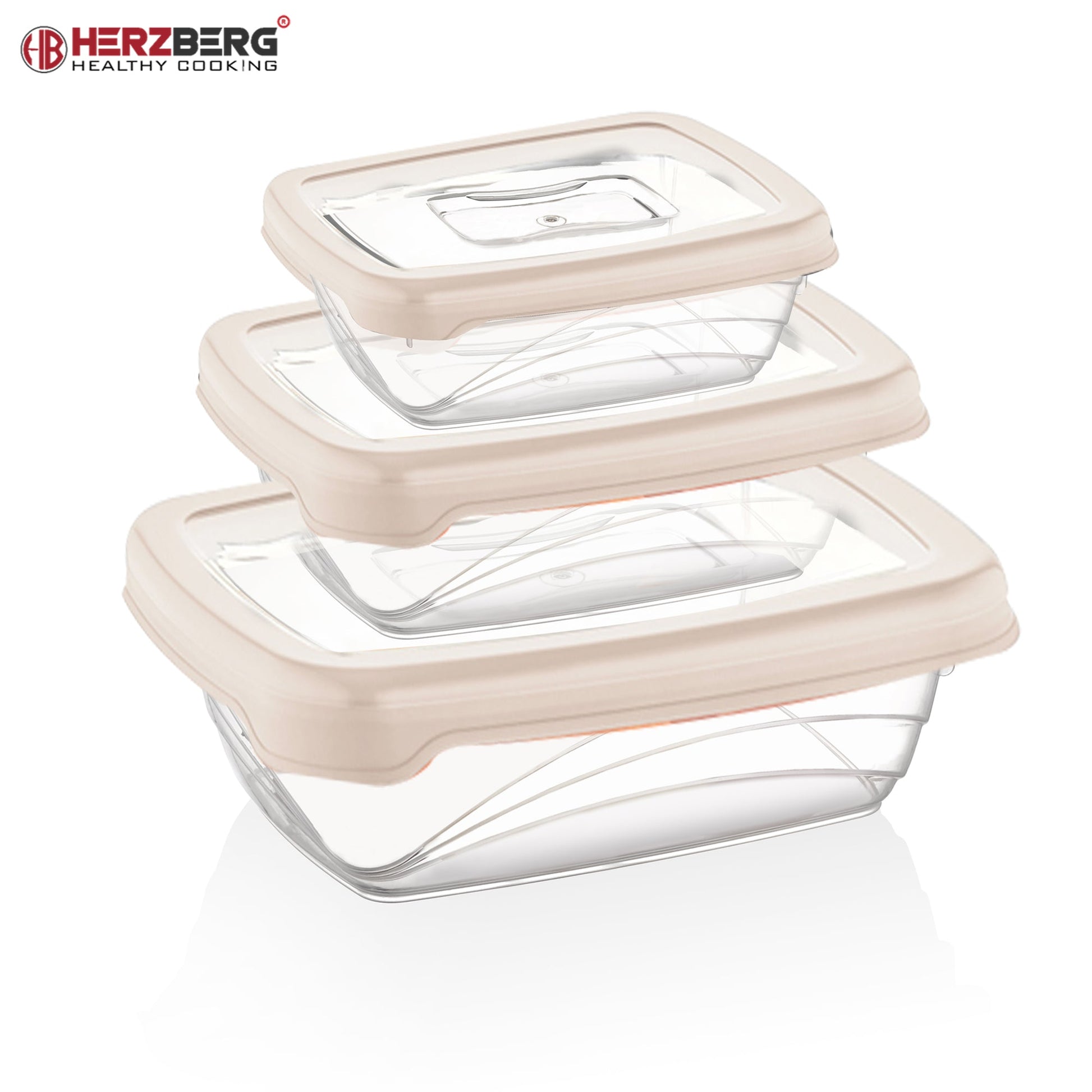 Herzberg 3 Stuks Bio Saver Box Ivoor - Opbergdozen - Bivakshop