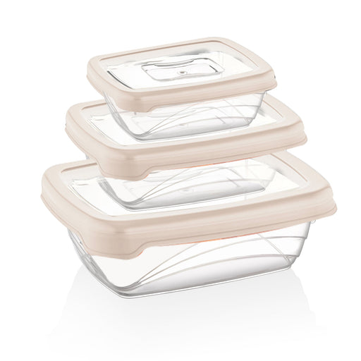 Herzberg 3 Stuks Bio Saver Box Ivoor - Opbergdozen - Bivakshop