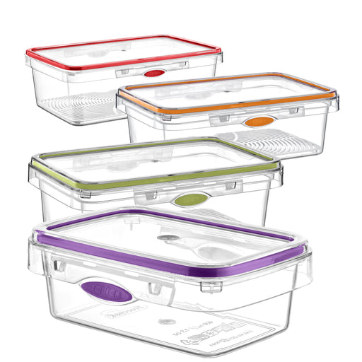 Herzberg 4 Stuks Stapelbare Smart Unlock Storage - Bivakshop
