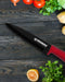 Herzberg 8 Delige Messenset met Acryl Standaard - Rood - Bivakshop