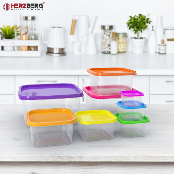 Herzberg - 8 - in - 1 Vierkante Voedselopslagset - Bivakshop