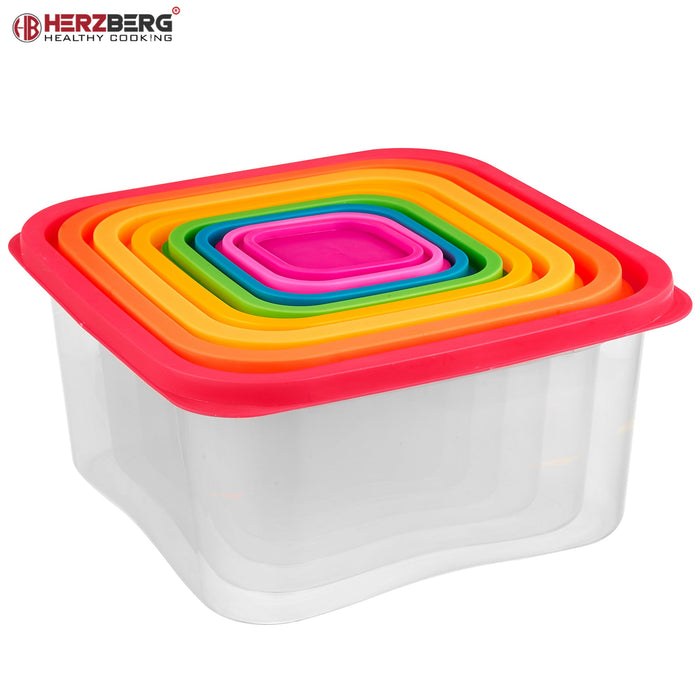 Herzberg - 8 - in - 1 Vierkante Voedselopslagset - Bivakshop