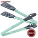 Herzberg Cooking 2 - in - 1 blauwe nylon schoteltang - Bivakshop