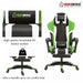 Herzberg: Driekleurige gaming- en bureaustoel met lineair accent wit - Bivakshop
