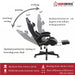 Herzberg: Driekleurige gaming- en bureaustoel met lineair accent wit - Bivakshop