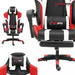 Herzberg: Driekleurige gaming- en bureaustoel met lineair accent wit - Bivakshop