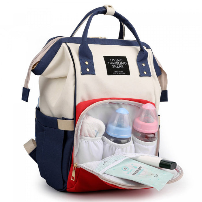 Herzberg HG-03114: multifunctionele mommy luier- en babyflessentas - Multigekleurd - Bivakshop