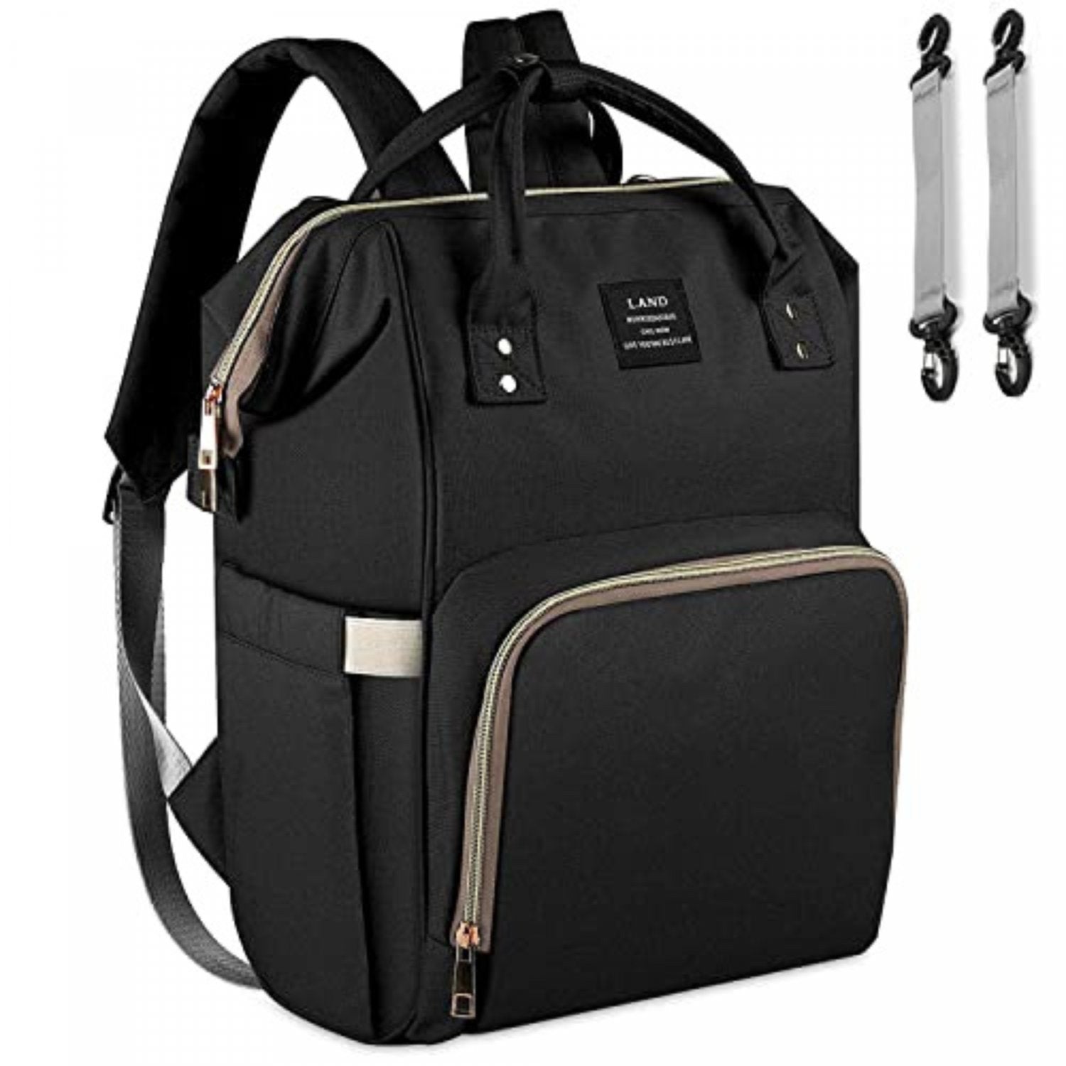 Herzberg HG-03190 Multifunctionele Mommy Diaper and Baby Bottle Bag - Stijlvol en Functioneel in Zwart - Bivakshop
