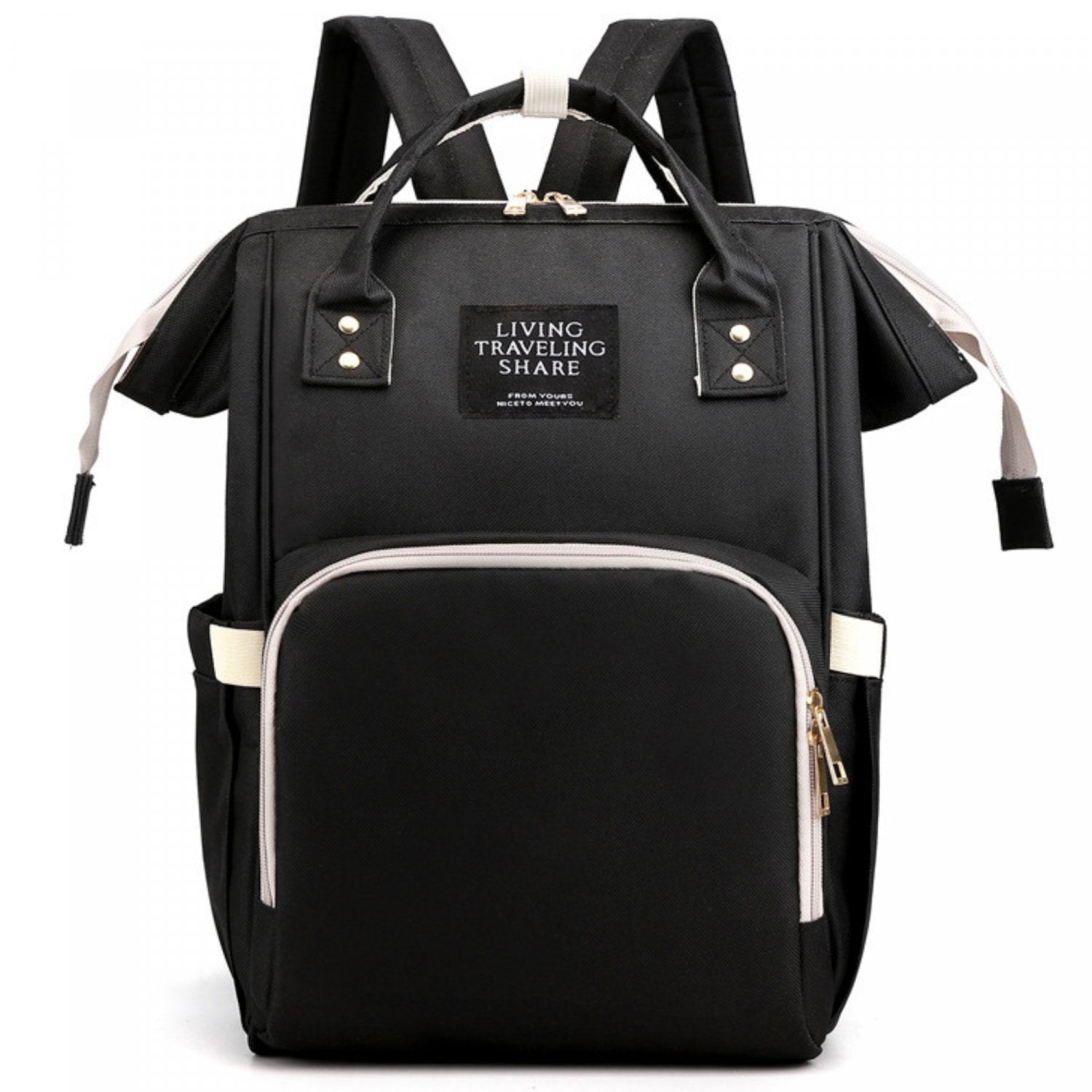 Herzberg HG-03190 Multifunctionele Mommy Diaper and Baby Bottle Bag - Stijlvol en Functioneel in Zwart - Bivakshop