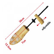 Herzberg HG-03770: 2-Way houten verstelbare schoenspanner & vergroter - Dames - Bivakshop