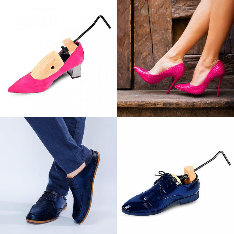 Herzberg HG-03770: 2-Way houten verstelbare schoenspanner & vergroter - Dames - Bivakshop