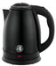 Herzberg HG-5011BLK: Stijlvolle 1.8L 1500W elektrische waterkoker van roestvrij staal - Zwart - Bivakshop