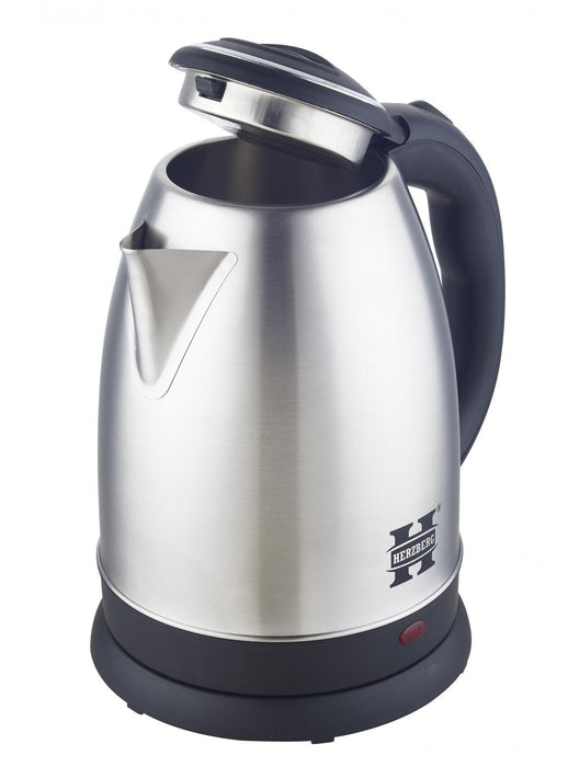 Herzberg HG - 5011SIL: 1.8L 1500W Stainless Steel Electric Kettle - Silver - Bivakshop