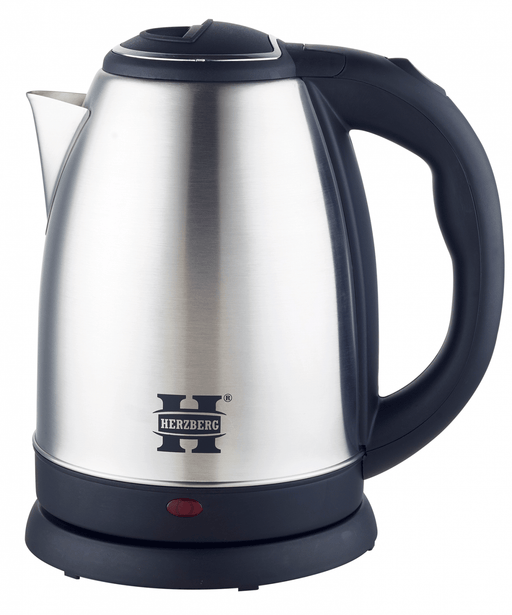 Herzberg HG - 5011SIL: 1.8L 1500W Stainless Steel Electric Kettle - Silver - Bivakshop