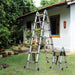 Herzberg HG - 5440: Intrekbare aluminium telescopische ladder - 4,4 m - Bivakshop