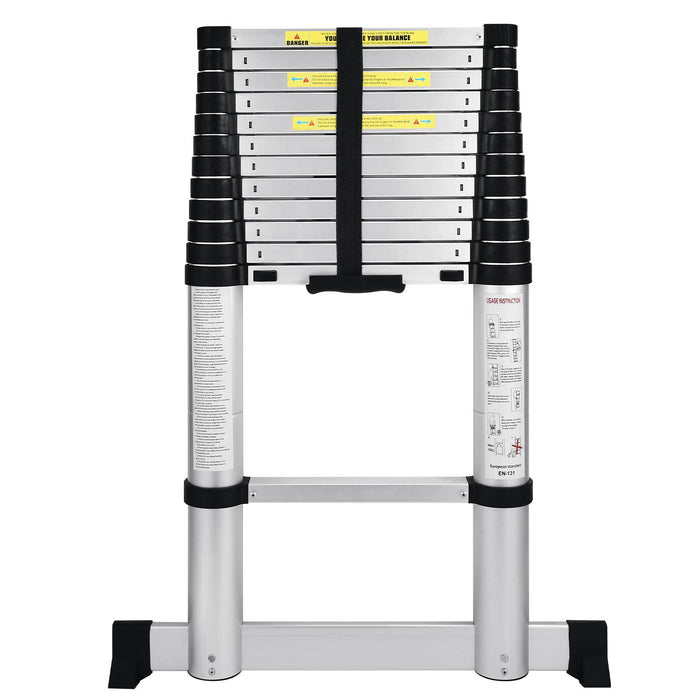 Herzberg HG-5560: Intrekbare aluminium telescopische ladder - 5,60 m - Bivakshop