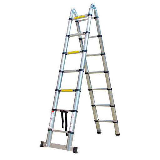 Herzberg HG-5560: Intrekbare aluminium telescopische ladder - 5,60 m - Bivakshop