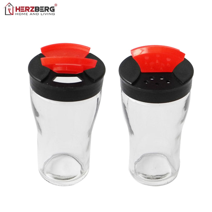 Herzberg HG-6004: kruidenrek met 12 glazen potjes - Bivakshop
