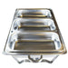 Herzberg HG-8022-3: Roestvrijstalen Chafing Dish - 3 Stuks 1/3e Voedselpan - Roucheax - Bivakshop