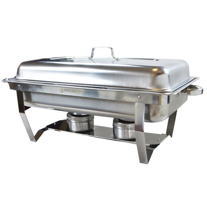Herzberg HG-8022-3: Roestvrijstalen Chafing Dish - 3 Stuks 1/3e Voedselpan - Roucheax - Bivakshop
