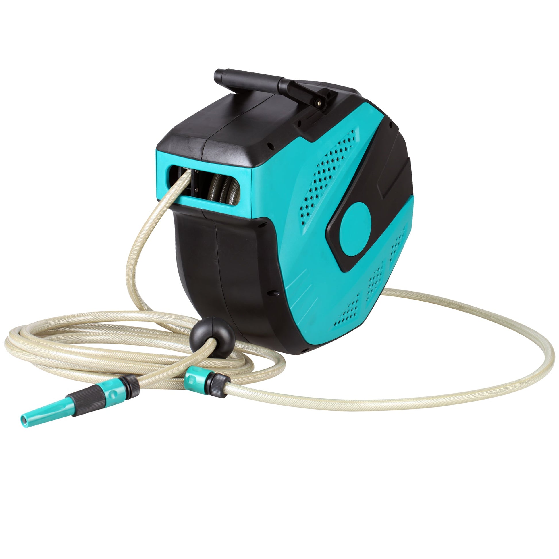 Herzberg HG-8026: 15 m automatische waterslanghaspel met PP-montage - Bivakshop