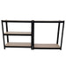 Herzberg HG-8027BLK: Zwart gecoat opbergrek - 5-vaks stellingkast - Tot 175 kg - Bivakshop