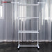 Herzberg HG-8034WHT: Verplaatsbaar Kledingrek - Wit - Bivakshop