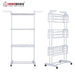 Herzberg HG-8034WHT: Verplaatsbaar Kledingrek - Wit - Bivakshop