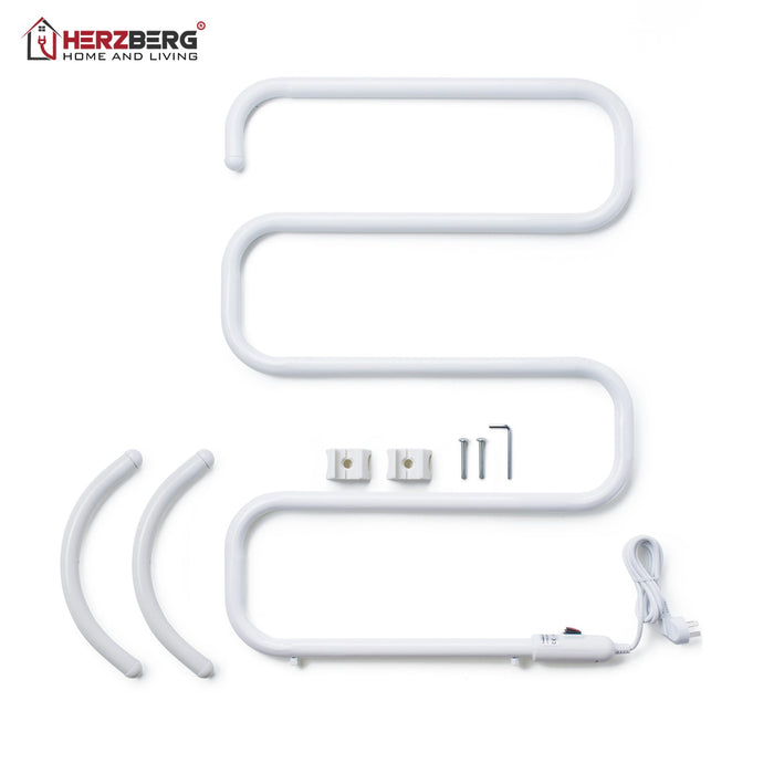 Herzberg HG-8071: elektrisch verwarmd handdoekenrek - Bivakshop
