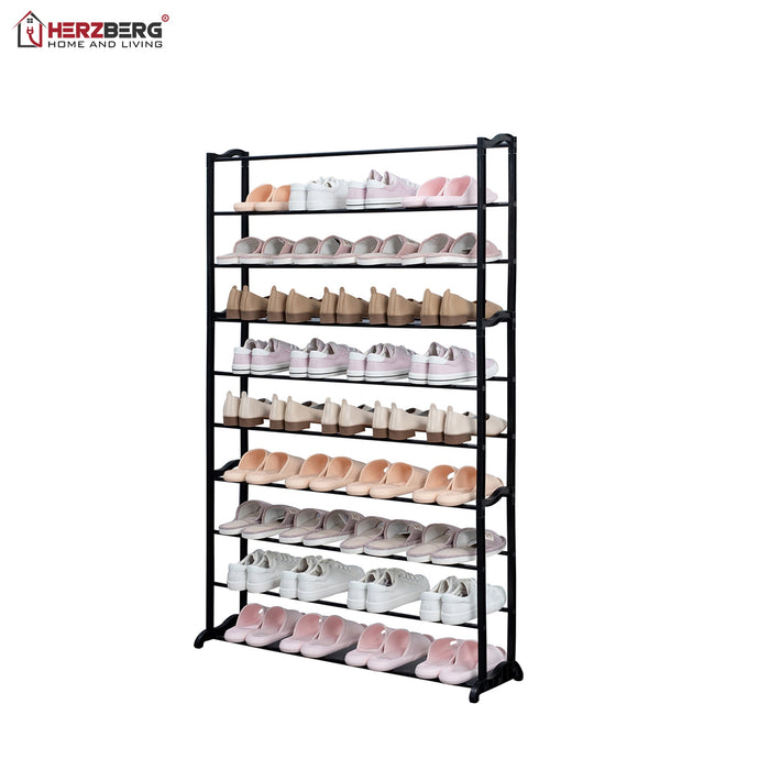 Herzberg HG-8077: 9-Tier Schoenenrek Organizer Blauw - Bivakshop
