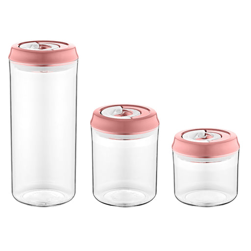 Herzberg HG-CK785: set van 3 vacuüm opslagpotten - Bivakshop