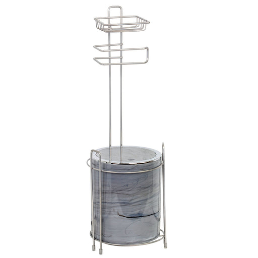 Herzberg HG - KB755: WC - standaard met vuilnisbak en toiletpapierhouder - Bivakshop