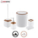Herzberg HG - OKY5013: 5 - delige badkamerset - Houtaccent wit - Bivakshop