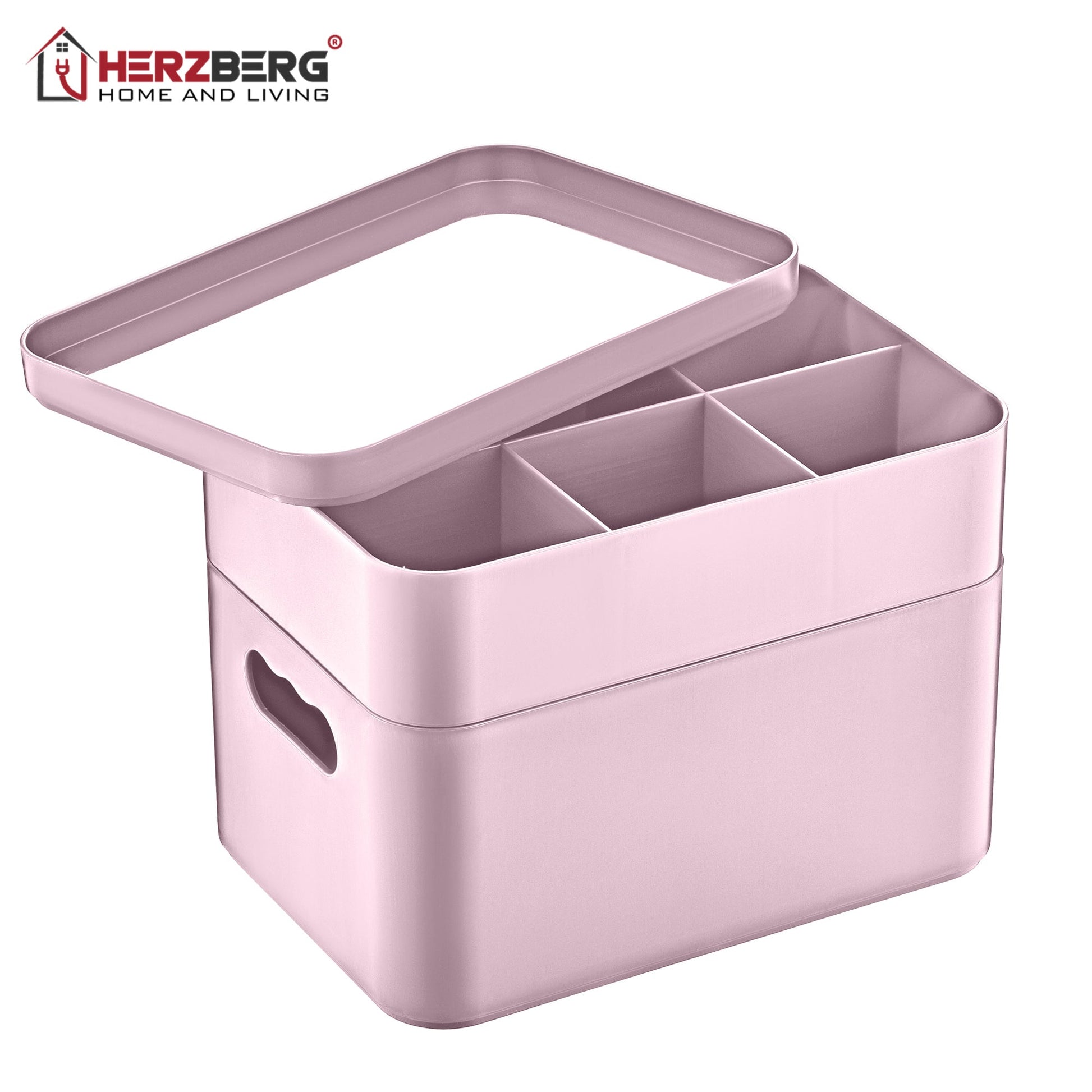Herzberg HG-OKY676: 2-laags multifunctionele opbergdoos grijs - Bivakshop