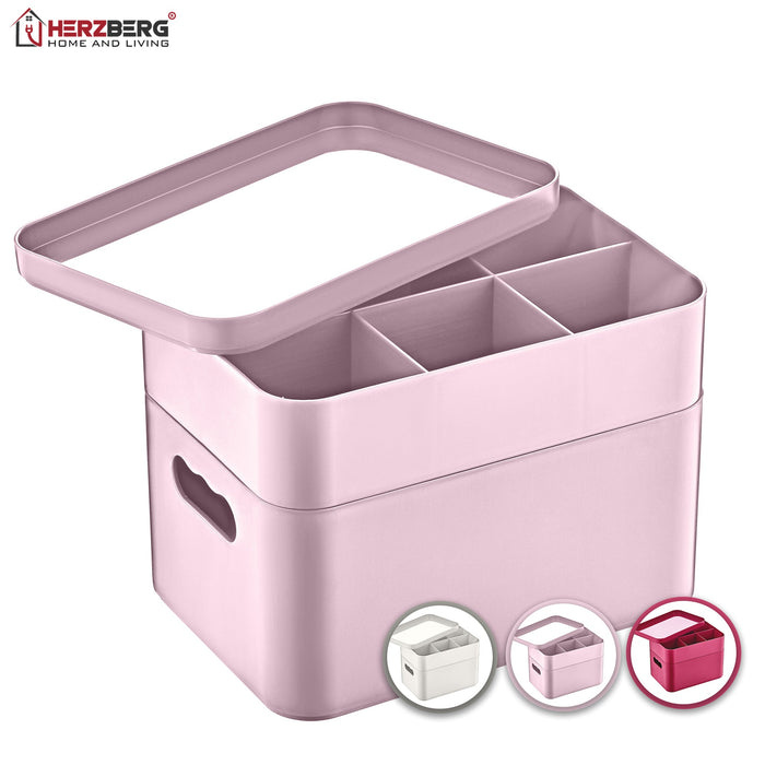 Herzberg HG-OKY676: 2-laags multifunctionele opbergdoos grijs - Bivakshop