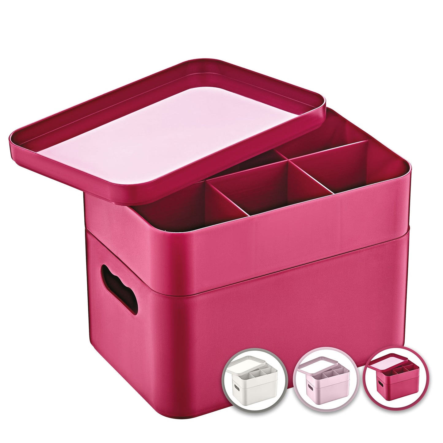 Herzberg HG-OKY676: 2-laags multifunctionele opbergdoos grijs - Bivakshop