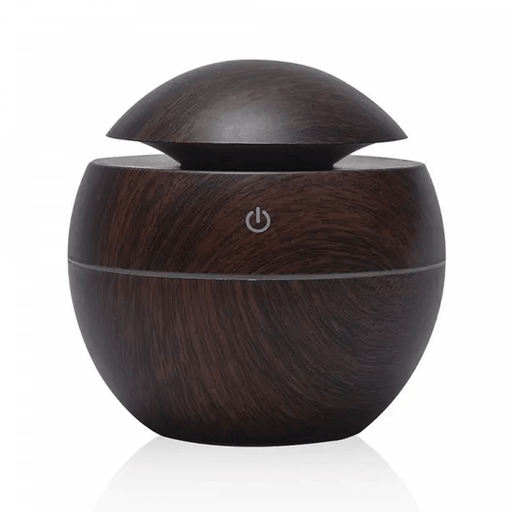 Herzberg luchtbevochtiger aroma olie diffuser donker hout - Bivakshop
