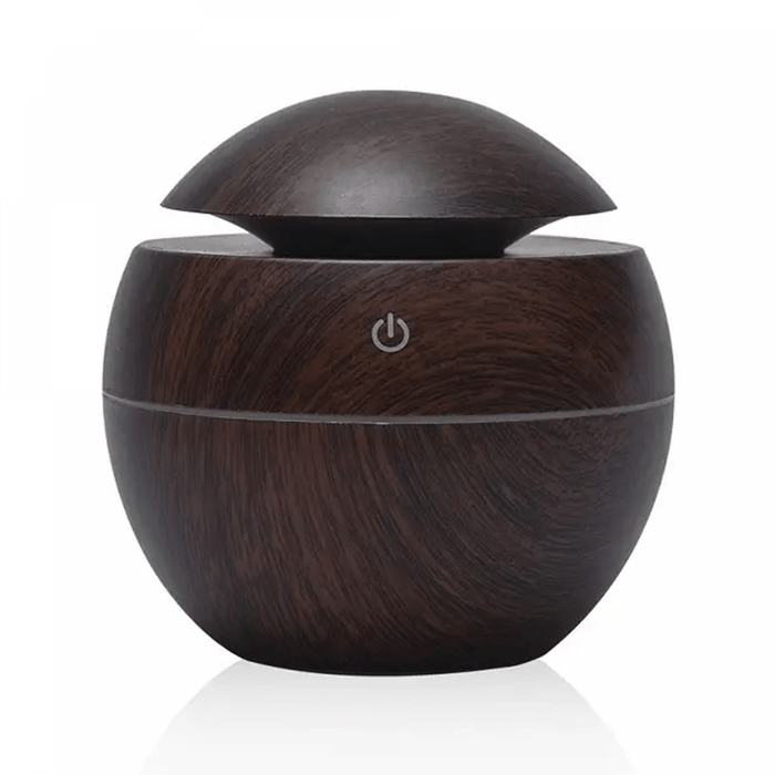 Herzberg luchtbevochtiger aroma olie diffuser donker hout - Bivakshop